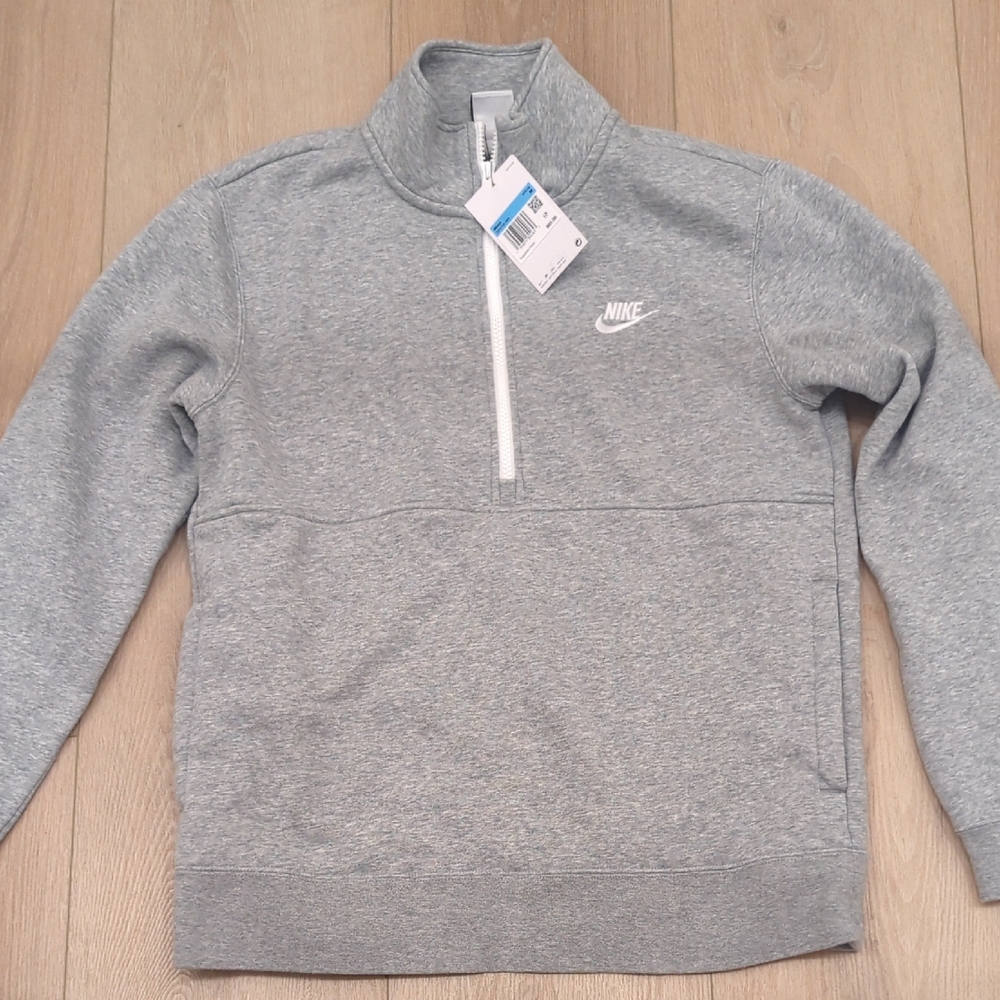 Nike Men's Zip-Up Gray Sweater